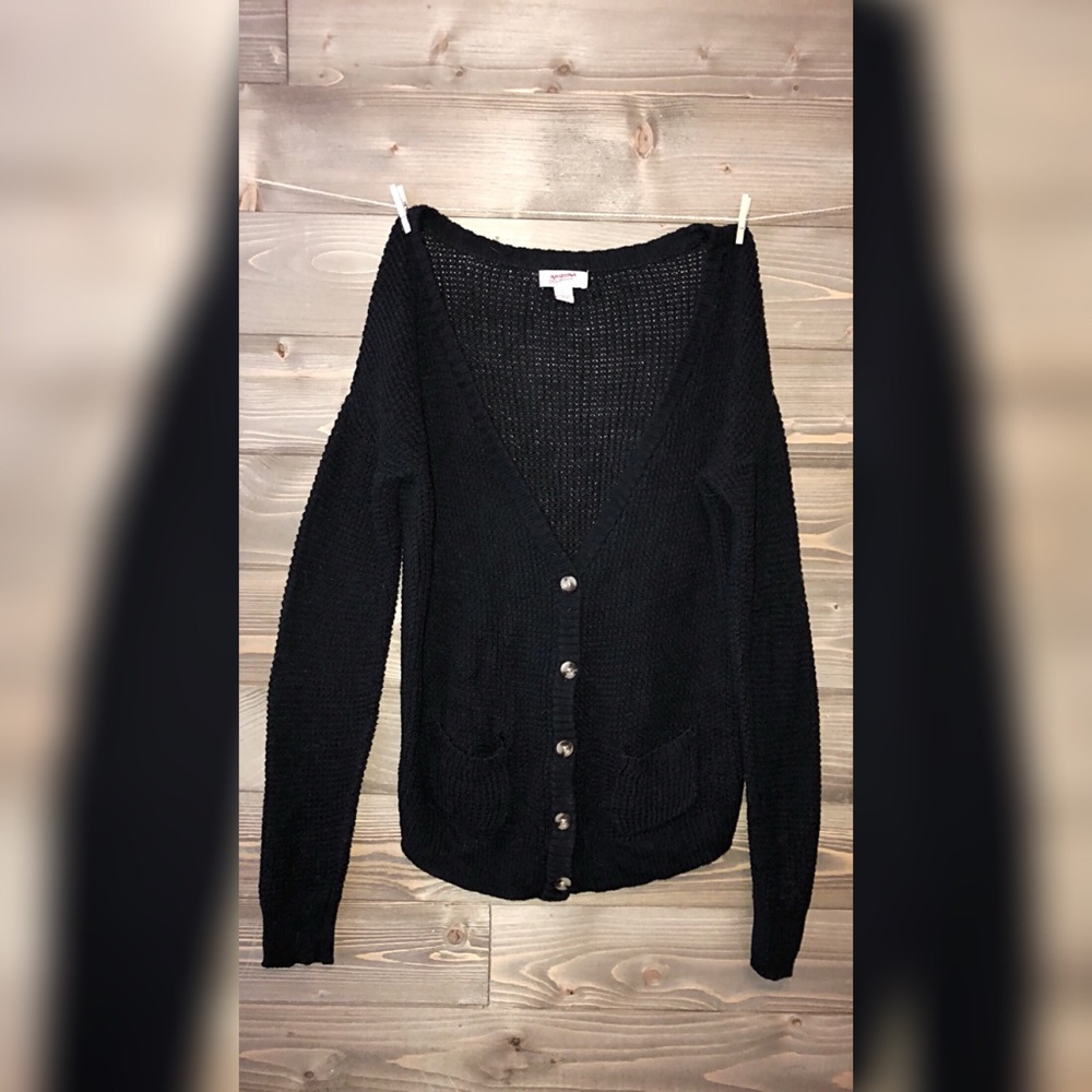 Black cardigan